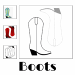 Vector image of cowboy boots